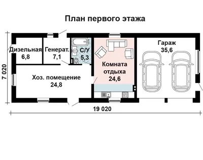 Проект гаража из сэндвич-панелей 28 метров в Талдомском районе