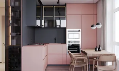 Пудровая кухня in 2023 | Modern kitchen design, Minimalist kitchen, Kitchen  style