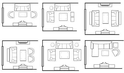 Расстановка мебели в гостиной: 🛋 схемы, варианты, лайфхаки