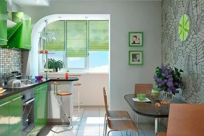 Дизайн Кухни Совмещенной с Балконом / Kitchen Design Ideas / - YouTube