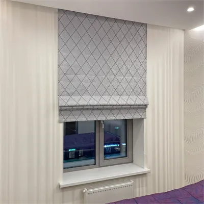 Римская штора Geometrics, серая купить в интернет-магазине Topcurtains