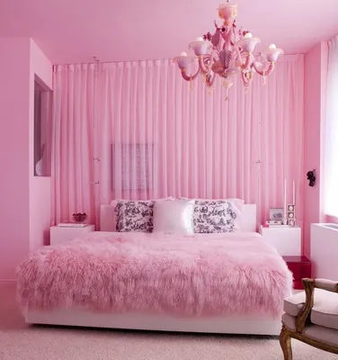 Розовый цвет в интерьере, варианты дизайна, фото | Pink bedroom decor, Pink  bedrooms, Pink bedroom design