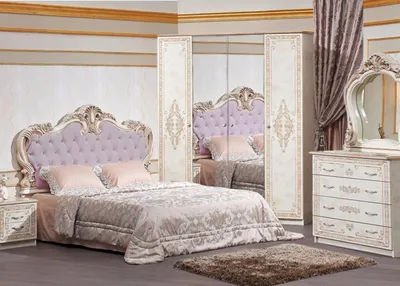 Спальный гарнитур Валерия 6 жемчуг Форест в Алматы | Dia Furniture