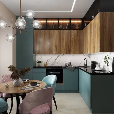 ДИЗАЙН ИНТЕРЬЕРА в Instagram: «Как вам такое цветовое решение для кухни?  #kvartira_tv… | Interior design kitchen, Modern kitchen interiors, Kitchen  furniture design