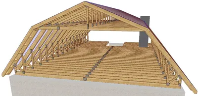 Мансардная крыша: чертежи стропильной системы, основы расчета, планировка,  сборка