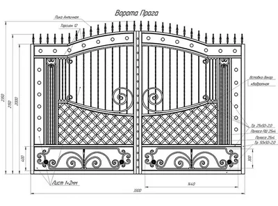 Самые красивые кованые ворота с калиткой для частного дома: эскизы простых  и дизайнерских конструкций, узоры любого стилях, изготовлении своими руками