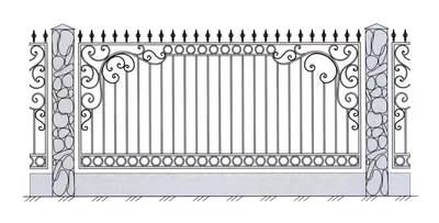 Узоры для забора из металла - 63 фото