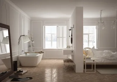 Inspart design studio - Что можно сказать о ванне в спальне? 🛁 Это некая  история о поиске внутренней гармонии и баланса с окружающей средой, ухода  от обыденности и шаблонности. Что может быть