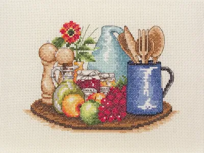 для кухни / Вышивка / Схемы вышивки крестом | Cross stitch kitchen, Cross  stitch designs, Cross stitch needles