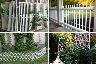 Забор из пластиковых труб. 13 | Modern fence design, Fence design, Front  garden