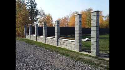 Забор из блоков своими руками всего за....Часть 1 | Fence from blocks with  your own hands.