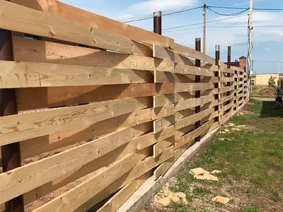 Низкий деревянный забор \"Плетенка\" с установкой под ключ купить в Москве,  цена от 1700 руб. | Стройзабор